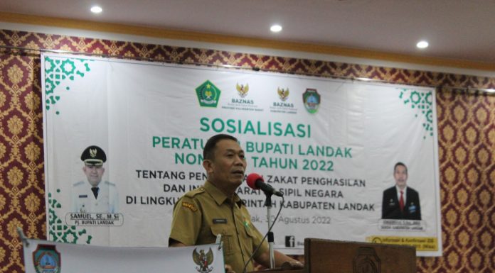 Sekda Landak Buka Sosialisasi Peraturan Bupati Landak Nomor 8 Tahun 2022