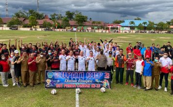 Turnamen Sepak Bola Bupati Cup, Meriahkan Hari Ulang Tahun Pemkab Landak ke 23