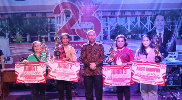 Malam Penganugrahan Hadiah Lomba dan Olah Raga Peringatan HUT ke 23 Pemkab Landak