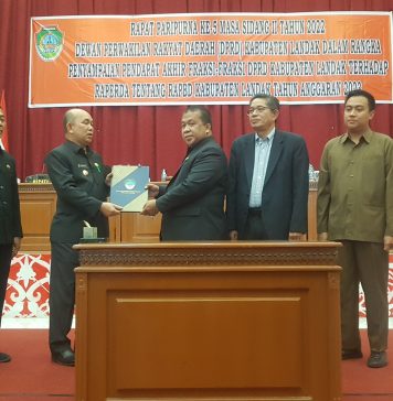 DPRD Bersama Pemkab Landak Setujui RAPBD Tahun Anggaran 2023 Disahkan Menjadi Perda
