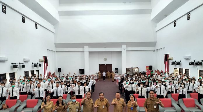 Sekda Landak Buka Kegiatan Penguatan Kompetisi Teknis Bidang Tugas Penyelenggataan Pelatihan Dasar CPNS