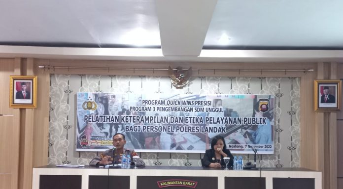 Polres Landak Adakan Pelatihan Keterampilan dan Etika Pelayanan Publik Pada Anggota