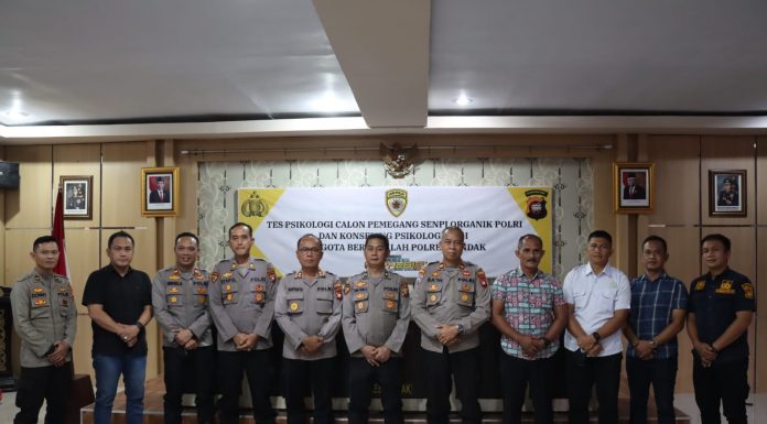 Hindari Penyalahgunaan Senjata Api, Anggota Polres Landak Jalani Tes Psikologi