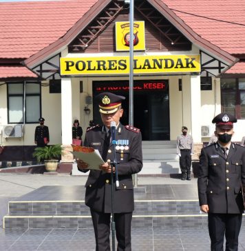 Didepan Peserta Apel Peringatan Hari Pahlawan, Wakapolres Landak: Jangan Mau Kita Dipecah Belah
