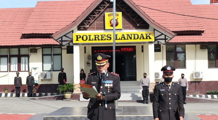 Didepan Peserta Apel Peringatan Hari Pahlawan, Wakapolres Landak: Jangan Mau Kita Dipecah Belah