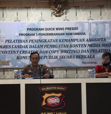 Polres Landak Gelar Pelatihan Pembuatan Konten Media Sosial