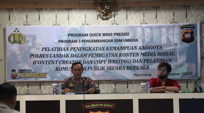 Polres Landak Gelar Pelatihan Pembuatan Konten Media Sosial