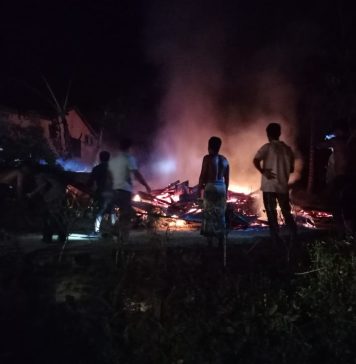 Satu Unit Rumah Warga di Kotapinang Hangus Terbakar, Kerugian Ditapsir Capai Puluhan Juta