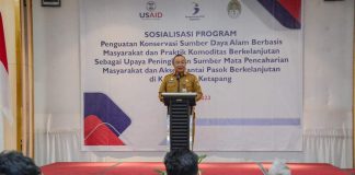 Sekda Ketapang Buka Sosialisasi Program Penguatan Konservasi Sumber Daya Alam Berbasis Masyarakat
