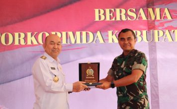 Pj Bupati Samuel Sambut Kunker Danrem 121/Abw Tinjau Kesiapan Kodim Landak