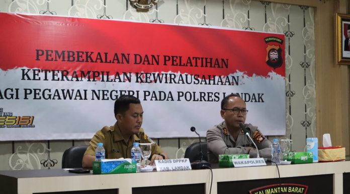 Polres Landak Gelar Pelatihan Kewirausahaan Bagi Personel Yang Masuki Masa Purna Tugas
