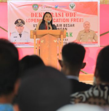 Launching ODF Desa Bagak, Karolin Puji Pola Hidup Bersih dan Sehat Masyarakat