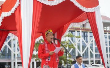 Sekda Landak Pimpin Upacara HUT ke-66 Pemprov Kalbar