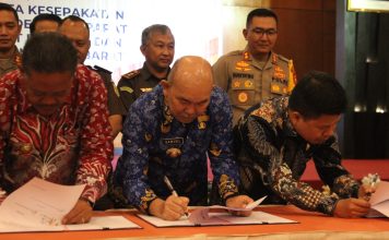 Pj. Bupati Landak Tandatangani MoU Antara Kepala Daerah Dengan Aparat Penegak Hukum