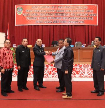 DPRD Bersama Pemkab Bahas LKPJ Bupati Landak Akhir Tahun Anggaran 2022