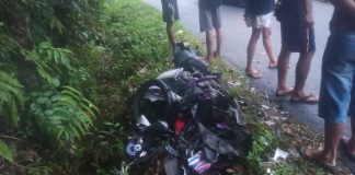 Hendak Menyelip Kendaraan Didepan, Sepeda Motor dan Mobil Bak Terlibat Kecelakaan