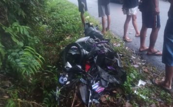 Hendak Menyelip Kendaraan Didepan, Sepeda Motor dan Mobil Bak Terlibat Kecelakaan