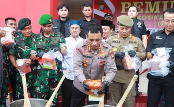 Polresta Barelang Musnahkan Barang Bukti Sabu dan Pil Ekstasi Dari Sejumlah Perkara