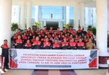 Staf Ahli Bupati Landak Lepas Kontingen POPDA Tingkat Provinsi Kalimantan Barat