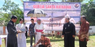 Pembangunan Gereja Santa Katarina Paroki Santo Paulus Dimulai, Vinsensius Harapkan Partisipasi Masyarakat