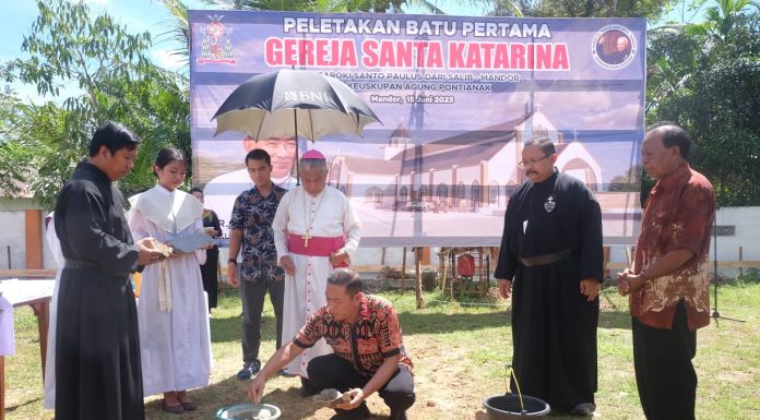 Pembangunan Gereja Santa Katarina Paroki Santo Paulus Dimulai, Vinsensius Harapkan Partisipasi Masyarakat