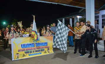 Wabup Farhan Lepas Lomba Karnaval HUT Ke -13 Sako Pramuka Peduli Ketapang