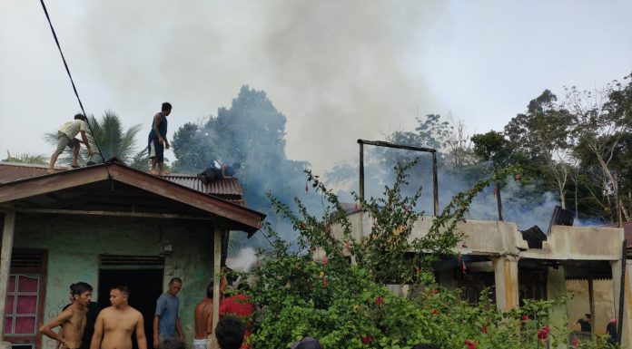 Satu Unit Rumah Warga di Desa Aur Sampuk Terbakar, Polisi Selidiki Penyebabnya