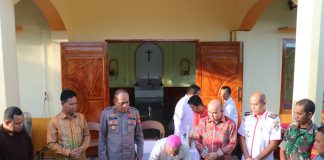 Gereja Katolik Santo Yosef Stasi Oto Ledang Paroki ST Yohanes Pemandi Pahauman Diresmikan