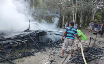 Ditinggal Pergi, Rumah Warga di Desa Paloan Sengah Temila Terbakar