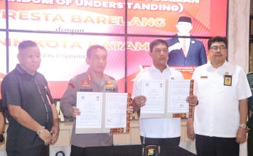 Polresta Barelang Bersama BNN Kota Batam MoU Pencegahan dan Pemberantasan Narkoba