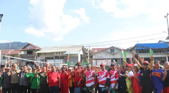 Heri Saman Buka Turnamen Bola Voli Koramil Cup II di Pahuman