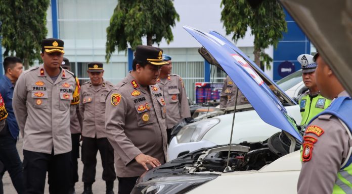 Kapolres Landak Cek Kendaraan Dinas Polres Jelang Persiapan Pemilu 2024
