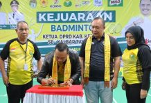 Sekda Ketapang Apresiasi Kejuaraan Badminton Piala Ketua DPRD