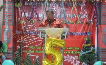 Heri Saman Hadiri Ibadah HUT GKTI Reformasi Antan Ke -5 Tahun