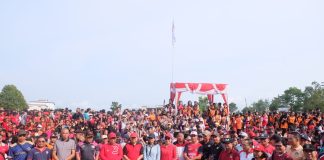 Meriah, Ribuan Peserta Ikuti Jalan Santai Rangkaian HUT Ke 24 Pemkab Landak