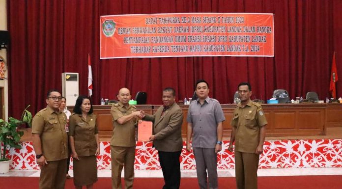 Pembenahan Sarana Infrastruktur Jadi Atensi Fraksi DPRD Landak Terhadap Raperda RAPBD 2024