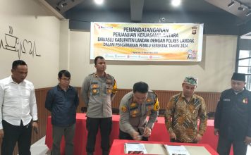 Polres Landak Bersama Bawaslu Jalin Kerjasama Pengamanan Pemilu Serentak 2024