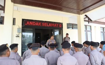 30 Personel Polres Landak Diterjunkan Amankan Kongres HMI dan Munas Kohati di Pontianak