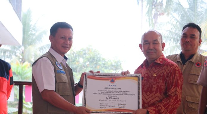 Pemkab Landak Terima Bantuan Dana Hingga Paket Sembako dari BNPB Untuk Penanganan Bencana Alam