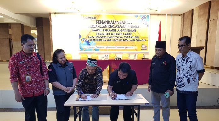 Diskominfo Landak Jalin Kerjasama Dengan Bawaslu Pengawasan Konten Media Sosial Jelang Pemilu 2024