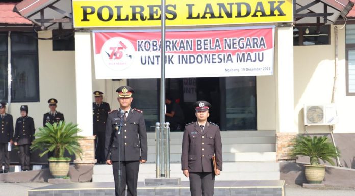 Polres Landak Gelar Upacara Peringati Hari Bela Negara Ke – 75