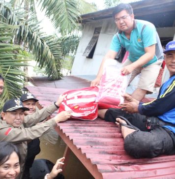 Tinjau Lokasi Banjir, Pj. Bupati Landak Serahkan Bantuan