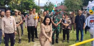 KPU Landak Adakan Simulasi Pemungutan dan Penghitungan Suara di Kecamatan Air Besar