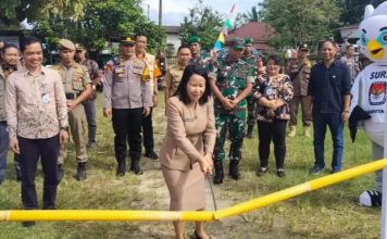 KPU Landak Adakan Simulasi Pemungutan dan Penghitungan Suara di Kecamatan Air Besar