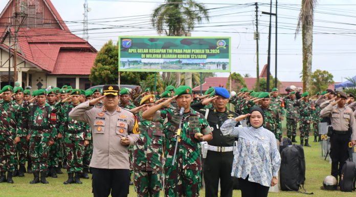 Apel Gelar Kesiapan Pemilu, Wilayah Jajaran Korem 121/ABW