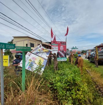 Masuki Masa Tenang Pemilu, Alat Peraga Kampanye di Landak Ditertibkan