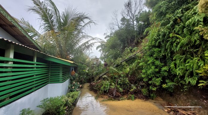 BERITA FOTO : Tanah Lonsor di Gang Pisang Dangoan Putus Akses Warga