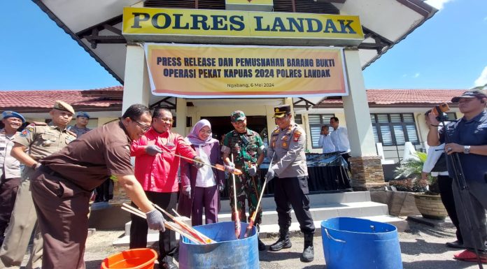Senjata Api Rakitan, Miras Hingga Petasan Hasil Ops Pekat Kapuas 2024 Dimusnahkan
