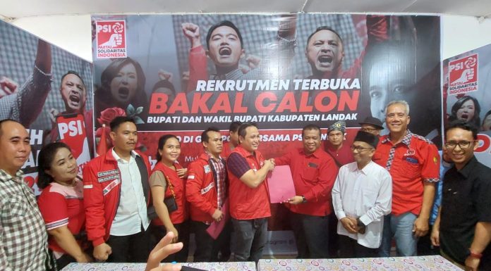 Daftar Bacalon Bupati Landak Ke PSI, Heri Saman Puji Pencapaian PSI Pada Pemilu 2024 di Landak