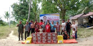 Relawan Andreas Lani Salurkan Bantuan Banjir di Temiang Sawi